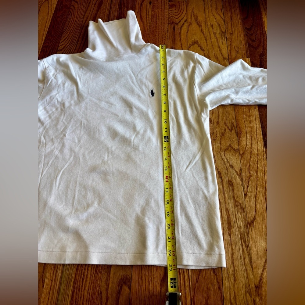 Ralph Lauren Off White Turtleneck Sweater with Embroidered Logo - Medium - Picture 5 of 7